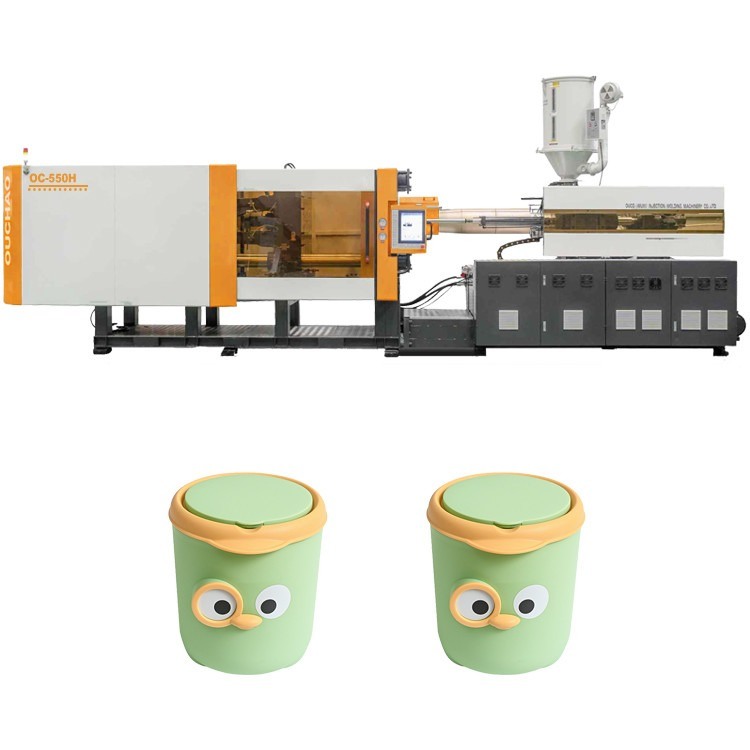 550T Injection Molding Equipment Yellow Servo Motor Center Clamping Structure Garbage Plastic Making